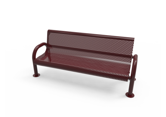Perforated Steel MOD Bench with Back