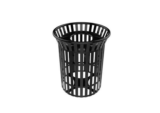 32 Gallon Skyline Trash Receptacle with Flared Top and Liner
