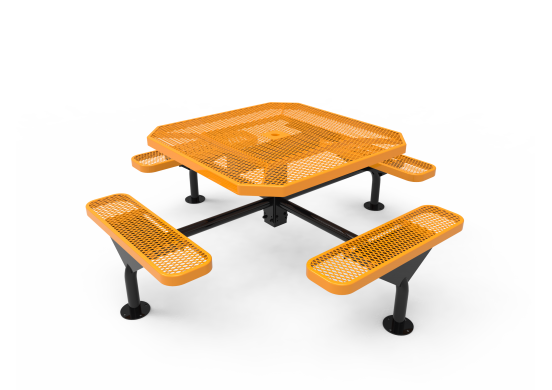 Octagon Nexus Pedestal Table with Diamond Pattern