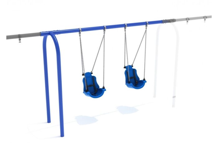 8 Feet High Elite Arch Post Swing with Child Adaptive Seats - Add a Bay
