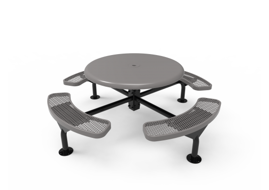 Solid Top Round Nexus Pedestal Table w/Diamond Pattern