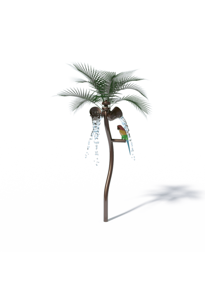 Palm Tree with Dumping Coconuts