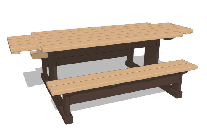 Picnic Table (8ft ADA Accessible)
